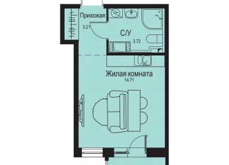 Продается квартира студия, 22.4 м2, деревня Новосергиевка