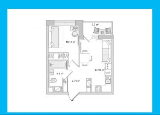 Продам 1-комнатную квартиру, 32.2 м2, Ленинградская область, Тихая улица, 3к7