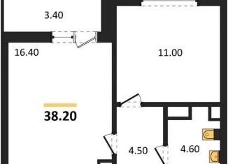 Продается однокомнатная квартира, 38.2 м2, Воронежская область, улица Шишкова, 140Б/6