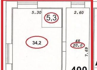 Сдача в аренду офиса, 59.5 м2, Новосибирск, проспект Димитрова, 7, Железнодорожный район