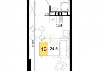 Продается квартира студия, 24.5 м2, Анапа, Сосновый проезд, 3