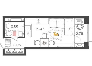 Продажа 1-ком. квартиры, 22.8 м2, Нижний Новгород, метро Комсомольская