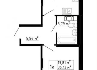 Продам 1-комнатную квартиру, 36.1 м2, Ленинградская область, Рождественская улица, 2