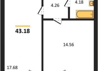 Продажа 1-ком. квартиры, 43.2 м2, Воронеж, Ленинский район, улица 9 Января, 68Л