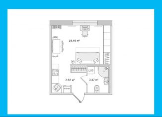Продаю квартиру студию, 25.1 м2, поселок Бугры, Гаражный проезд, 23к2, ЖК Новые Горизонты
