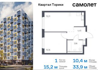 Продается 1-ком. квартира, 33.9 м2, Ленинградская область, жилой комплекс Квартал Торики, к1.1