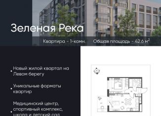 Продажа 1-ком. квартиры, 42.6 м2, Омская область, микрорайон Зелёная Река, 11