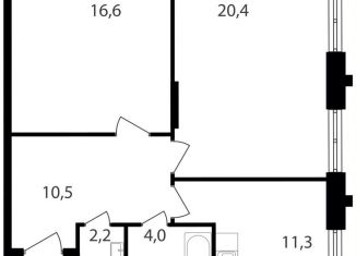 Продаю двухкомнатную квартиру, 65 м2, Москва, метро Академика Янгеля, Варшавское шоссе, 141Б