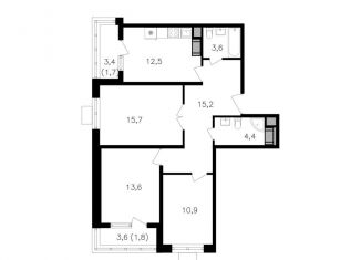 Продам трехкомнатную квартиру, 79.4 м2, Москва, метро Октябрьское поле