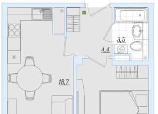 Продаю 1-ком. квартиру, 40.2 м2, Псковская область, Балтийская улица, 17А