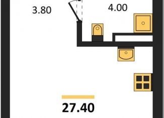 Квартира на продажу студия, 27.4 м2, Новосибирск, Тайгинская улица, 3