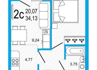 Продам двухкомнатную квартиру, 34.1 м2, Республика Башкортостан