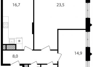 Двухкомнатная квартира на продажу, 67.7 м2, Москва, метро Академика Янгеля