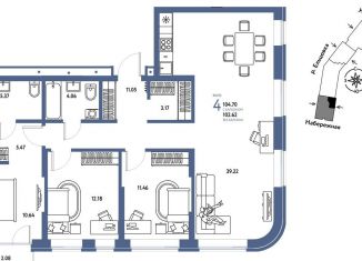 4-ком. квартира на продажу, 104.7 м2, Новосибирск