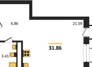 Продам квартиру студию, 31.9 м2, Воронеж, Железнодорожный район, набережная Чуева, 7