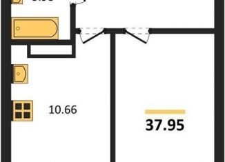 Продажа однокомнатной квартиры, 38 м2, Новосибирск, метро Золотая Нива