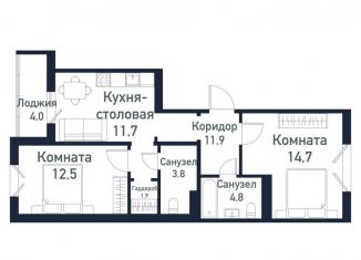 Продам 3-комнатную квартиру, 56 м2, Челябинская область