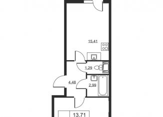 Продается 1-ком. квартира, 39.7 м2, Ленинградская область