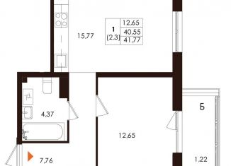 Продам однокомнатную квартиру, 41.8 м2, Сестрорецк