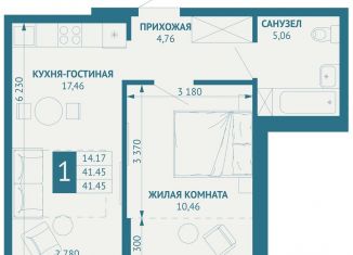 Продажа 1-комнатной квартиры, 41.5 м2, Краснодарский край