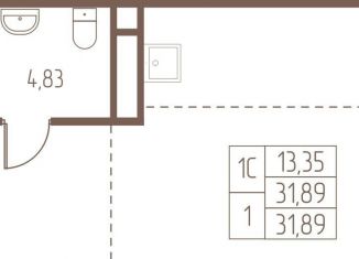 Продается квартира студия, 31.9 м2, Московская область