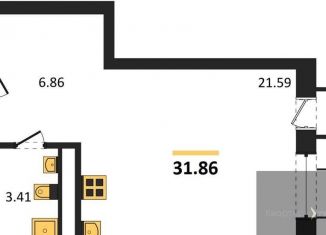 Продам квартиру студию, 31.9 м2, Воронеж, Железнодорожный район, набережная Чуева, 7