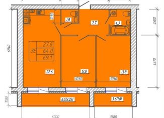 Продается 3-ком. квартира, 69.1 м2, Ивановская область, Конспиративный переулок, 19