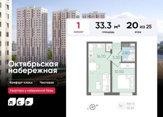 Продам 1-ком. квартиру, 33.3 м2, Санкт-Петербург, Невский район