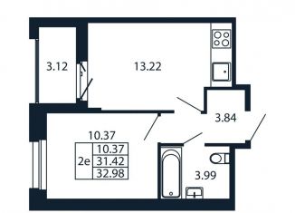 Продам 2-ком. квартиру, 34.5 м2, Ленинградская область