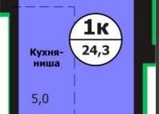 Продажа квартиры студии, 24.3 м2, Красноярский край, Свердловская улица, 6И