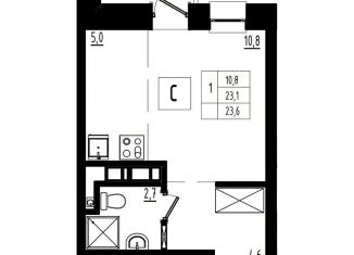 Продаю квартиру студию, 23.6 м2, Ярославль, Фрунзенский район