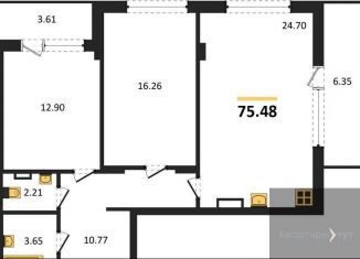 Продам 2-комнатную квартиру, 75.5 м2, Воронеж, Ленинский проспект, 108А