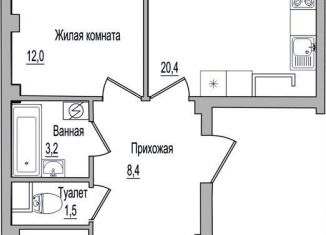 Продажа двухкомнатной квартиры, 58.7 м2, Псковская область, улица Героя России Досягаева, 4