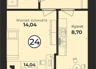 Продам однокомнатную квартиру, 32.8 м2, Калининградская область