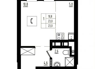 Продажа квартиры студии, 23 м2, Ярославль, Фрунзенский район