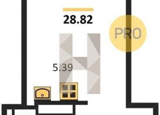 Продается однокомнатная квартира, 28.8 м2, Ростовская область