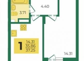 Продажа 1-комнатной квартиры, 37.3 м2, посёлок Заклязьменский, ЖК Заречье Парк, Фоминская улица, 7к2