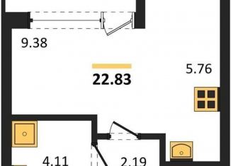 Продается квартира студия, 22.8 м2, Воронеж