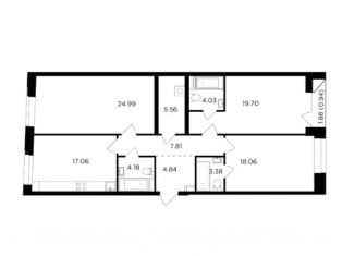 Продается 3-ком. квартира, 110.6 м2, Москва, жилой комплекс Форивер, 3, ЖК Форивер