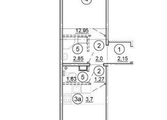 Продам 1-ком. квартиру, 37.7 м2, Тверь, улица Левитана, 93А