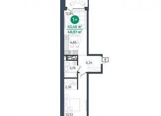 Продажа 1-ком. квартиры, 43.5 м2, Тюмень, Центральный округ, улица Тимофея Кармацкого, 17
