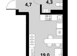 Продам квартиру студию, 28 м2, Новосибирск, Тайгинская улица, с4