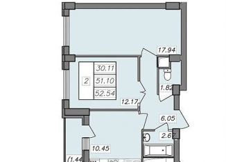 Продается 2-комнатная квартира, 52.8 м2, Воронеж, Волгоградская улица, 45