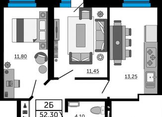 Продам 2-ком. квартиру, 52.3 м2, Ростов-на-Дону