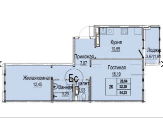 Продается 2-комнатная квартира, 54.2 м2, Нижний Новгород