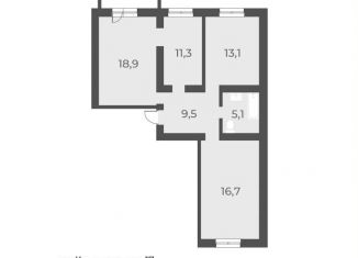 Продам 3-ком. квартиру, 74.6 м2, Новосибирская область, Холодильная улица, 17