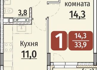 1-ком. квартира на продажу, 35.5 м2, Чебоксары, Калининский район