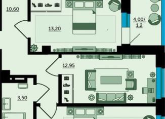 Продаю трехкомнатную квартиру, 74.5 м2, Ростов-на-Дону, Раздорская улица, 2А