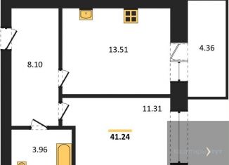 1-комнатная квартира на продажу, 41.2 м2, Павловск