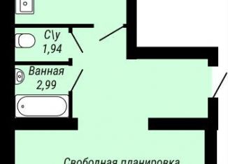 Квартира на продажу свободная планировка, 65.3 м2, Ивановская область